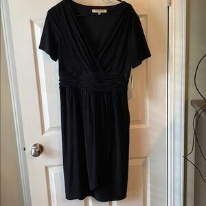 Evan Picone Black Midi Dress NWT 14